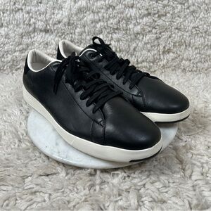 Cole Haan Mens Size 14 Grandpro Tennis Black Leather Lace Up Sneakers Shoes